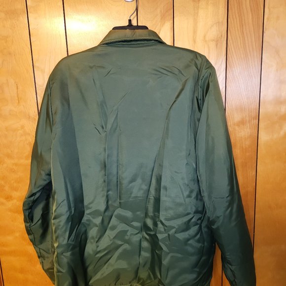 Vintage Harry Gant Jacket MEDIUM Snap Button Inner Lined GREEN Heavy Fade 80s F2 - Picture 8 of 10